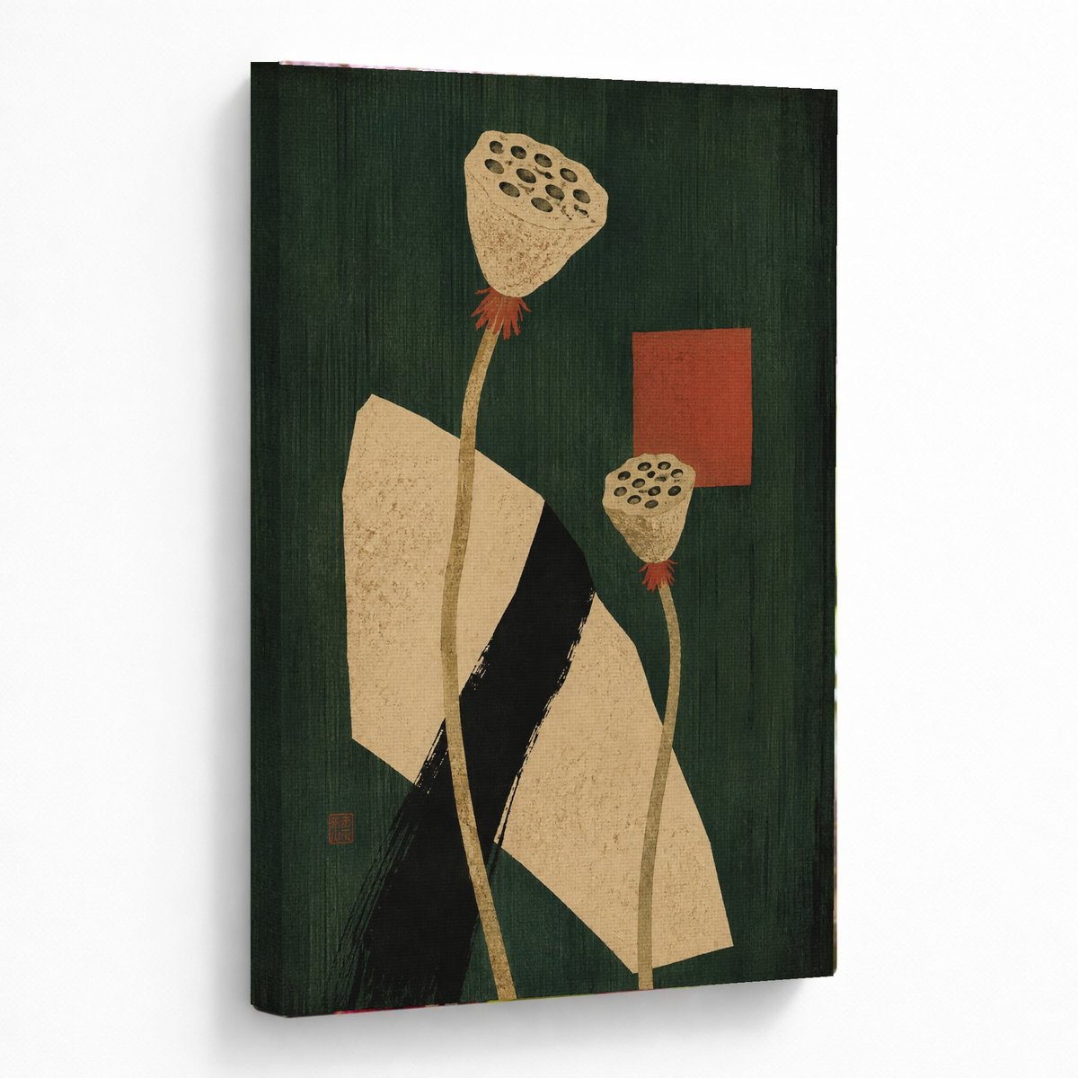 Earthy Lotus Geometric Still — room view 5