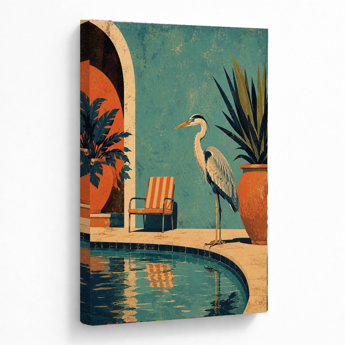 Tranquil Heron by the Pool — room view 5