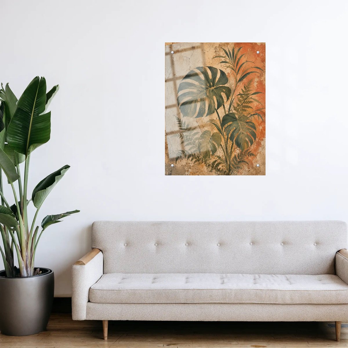 Tropical Serenity on Aged Walls — room view 3