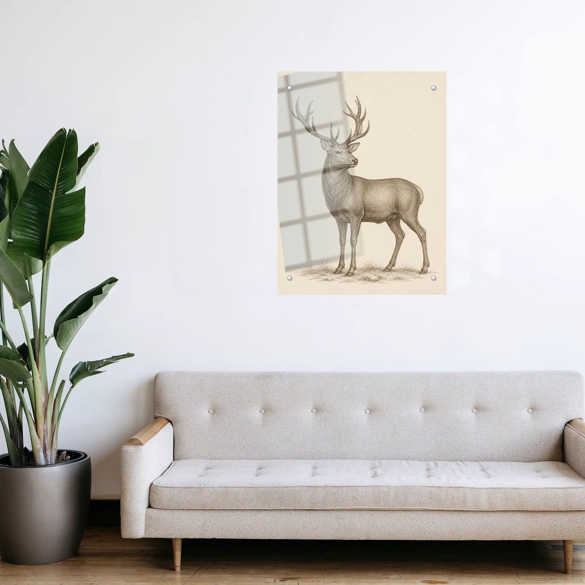 Majestic Stag Vintage Wildlife Art — room view 3