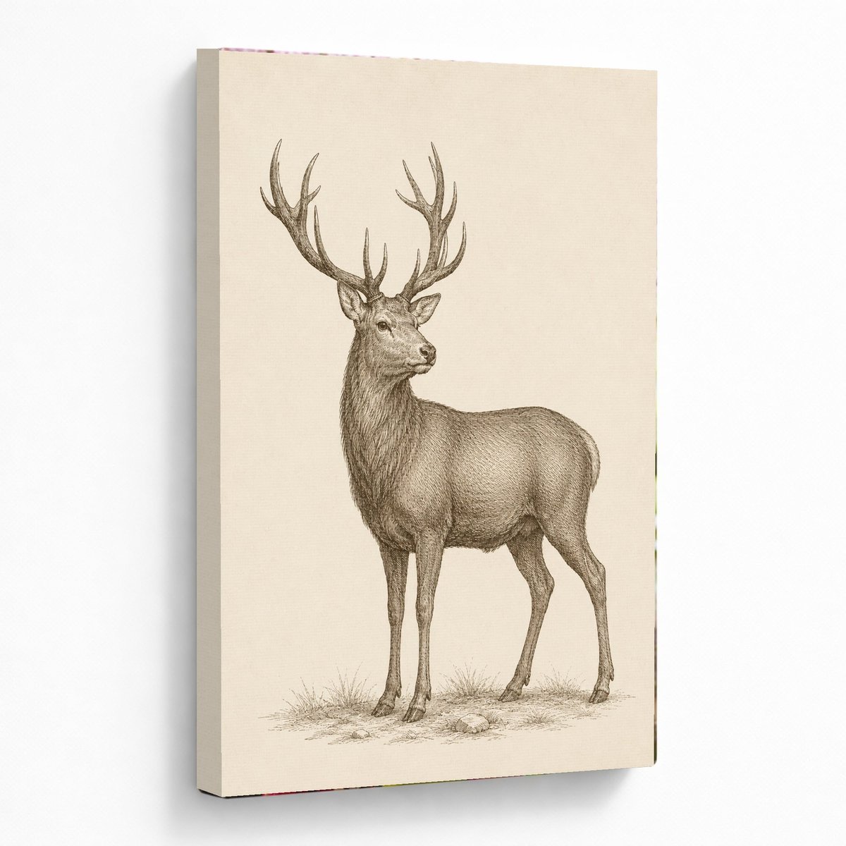 Majestic Stag Vintage Wildlife Art — room view 5