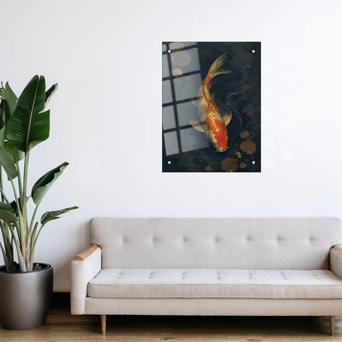 Golden Koi's Tranquil Dance — room view 3