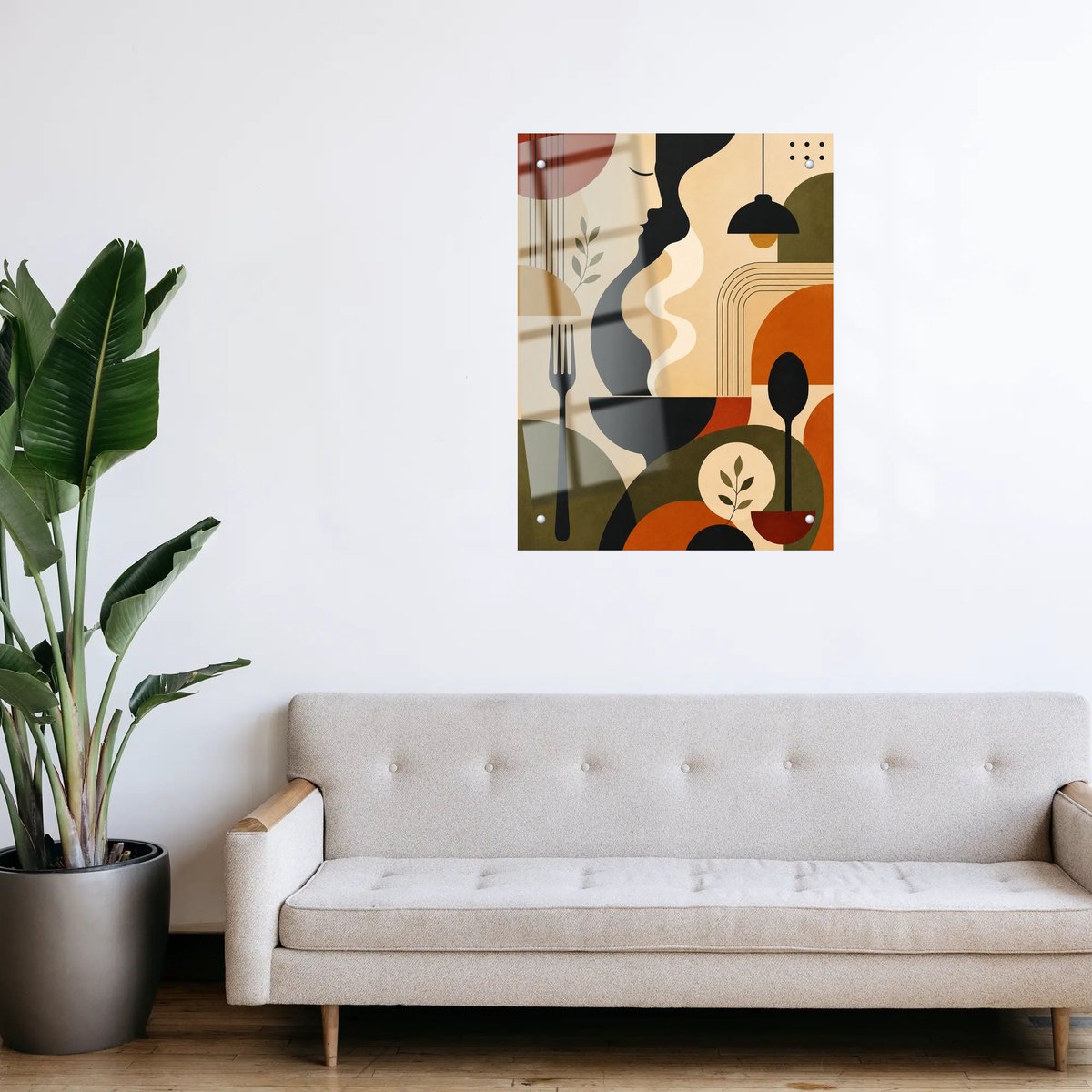 Culinary Echoes Abstract Art — room view 3