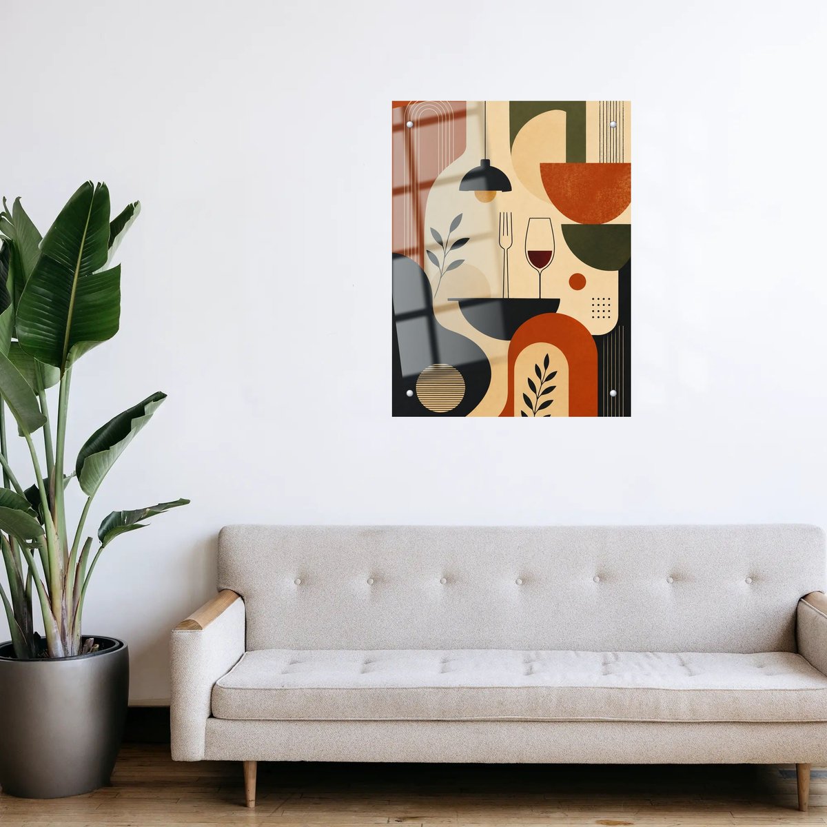 Abstract Dining Serenity Wall Art — room view 3
