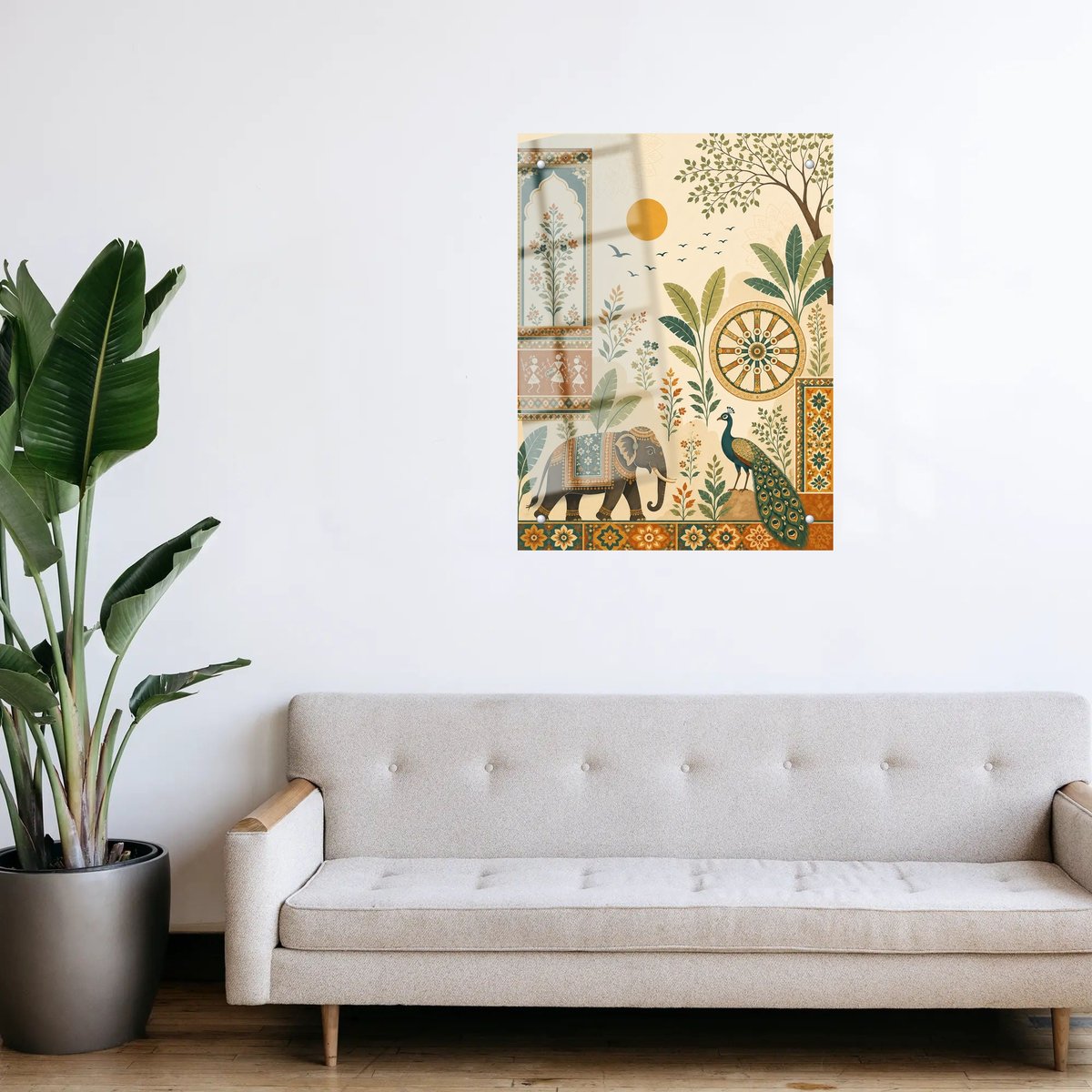 Rustic Indian Bloom with Elephant — room view 3