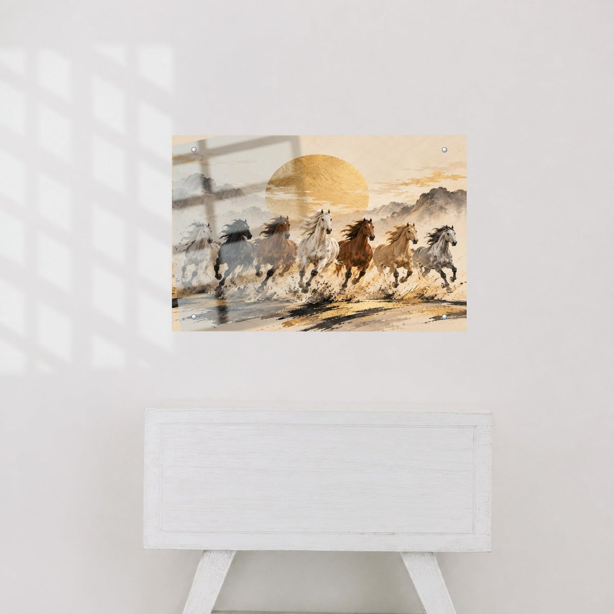 Horses Running Wall Art, Golden Dawn — room view 3