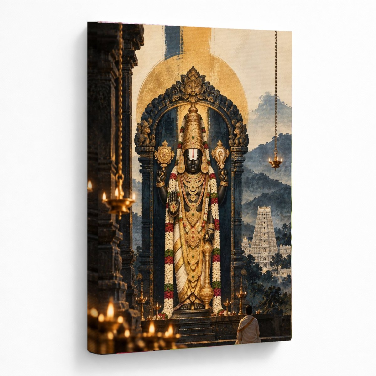 Lord Venkateswara Temple Framed Wall Art — room view 5