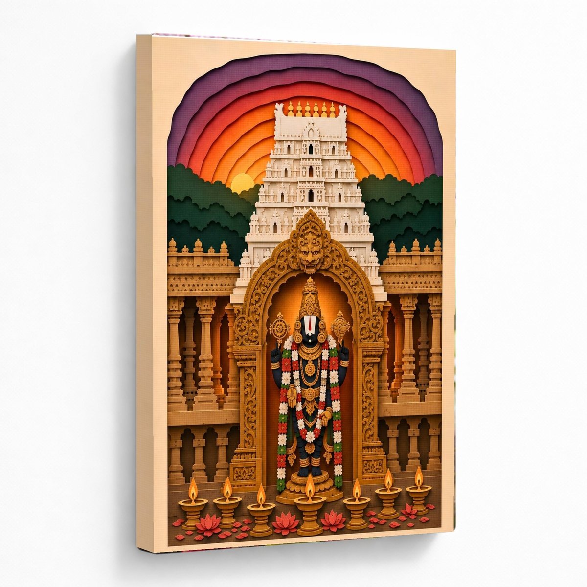 Tirupati Balaji Temple Framed Wall Art — room view 5